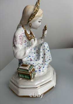 LZFI USSR Soviet Russian 1960 RARE Vintage Porcelain Malachite Box