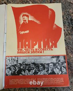 Lenin Russian Soviet USSR-Folio Of 12 Posters-Propaganda-The Party & The People