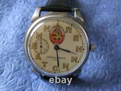 Lenin Stalin Molnija 3602 USSR russian Soviet Mechanical Wristwatch Working 5506