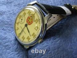 Lenin Stalin Molnija 3602 USSR russian Soviet Mechanical Wristwatch Working 5506