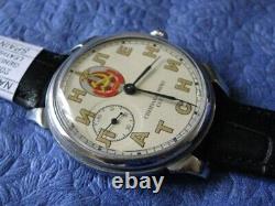 Lenin Stalin Molnija 3602 USSR russian Soviet Mechanical Wristwatch Working 5506