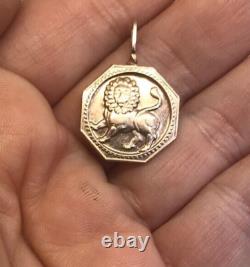 Leo Zodiac Pendant Soviet Russian 375 10K Solid Rose Gold 3.2 grams Vintage USSR