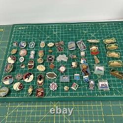 Lot 55 Pcs RUSSIAN SOVIET BADGE PIN VINTAGE USSR Russia? Sports Military Mix