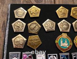 Lot of 41 Soviet Union Era Space Program Pins & Other Assorted Russian Pins