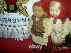 Lovely vintage, Russian cloth label Soviet Union stockinette 10 doll, all orig