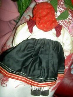 Lovely vintage, Russian cloth label Soviet Union stockinette 10 doll, all orig