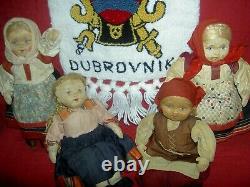 Lovely vintage, Russian cloth label Soviet Union stockinette 10 doll, all orig