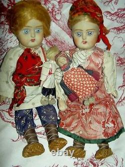 Lovely vintage, Russian cloth label Soviet Union stockinette 10 doll, all orig