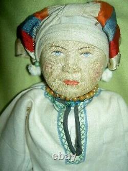 Lovely vintage, Russian cloth label Soviet Union stockinette 10 doll, all orig