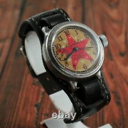 Made in 1938 KIROVSKIE KIROVKA Russian Soviet USSR vintage watch red star