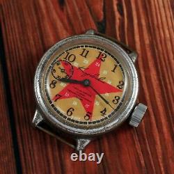 Made in 1938 KIROVSKIE KIROVKA Russian Soviet USSR vintage watch red star