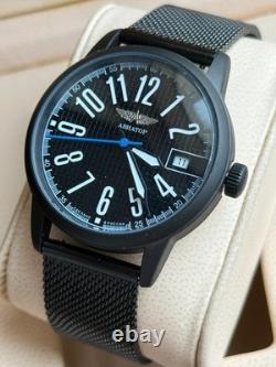 Mechanical Watch Vintage Soviet Aviator USSR Russian Military Pilot Date Raketa