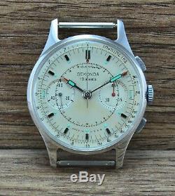 Men`s USSR Russian mechanical watch Chronograph SEKONDA POLJOT cal. 3017