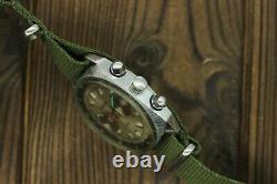 Military Poljot Shturmanskie 3133 vintage Soviet Pilot chronograph watch USSR