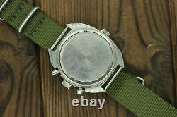 Military Poljot Shturmanskie 3133 vintage Soviet Pilot chronograph watch USSR