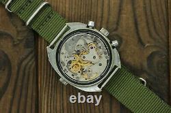 Military Poljot Shturmanskie 3133 vintage Soviet Pilot chronograph watch USSR