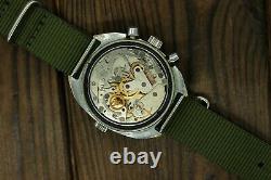 Military Poljot Shturmanskie 3133 vintage Soviet Pilot chronograph watch USSR