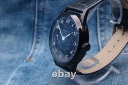 Molnia navy blue classic vintage dress watch russian soviet ussr excellent 1980s