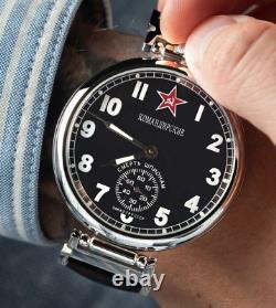Molniya Watch Komandirskie Mechanical USSR Russian Star Dial Soviet Mens Vintage