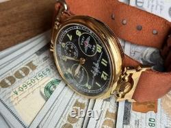 Molniya Watch Mechanical Russian USSR Molnija Men Soviet Aviation Vintage Strap