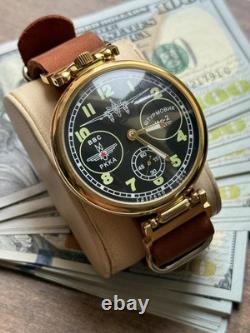 Molniya Watch Mechanical Russian USSR Molnija Men Soviet Aviation Vintage Strap