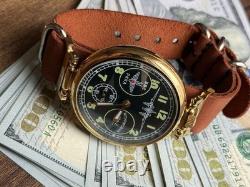 Molniya Watch Mechanical Russian USSR Molnija Men Soviet Aviation Vintage Strap