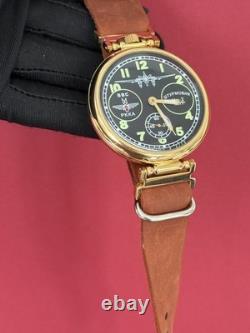 Molniya Watch Mechanical Russian USSR Molnija Men Soviet Aviation Vintage Strap
