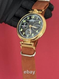 Molniya Watch Mechanical Russian USSR Molnija Men Soviet Aviation Vintage Strap