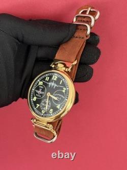 Molniya Watch Mechanical Russian USSR Molnija Men Soviet Aviation Vintage Strap