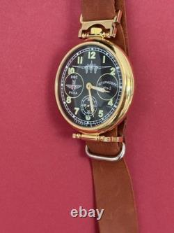 Molniya Watch Mechanical Russian USSR Molnija Men Soviet Aviation Vintage Strap
