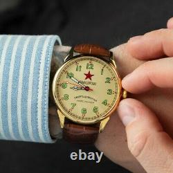 NEW! Raketa Watch USSR Soviet Military Mechanical Russian Men's Wrist Rare Star