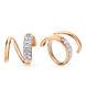 New Russian Solid Rose Gold Earrings 14k 1.65g Fine Jewelry Zirconia Ussr Russia
