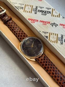 NOS NEW USSR Soviet Russian RAKETA Renaissance Watch JASP JASPER STONE DIAL