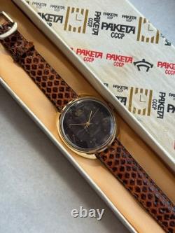 NOS NEW USSR Soviet Russian RAKETA Renaissance Watch JASP JASPER STONE DIAL
