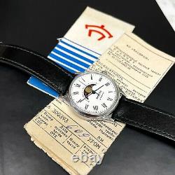 NOS RAKETA Moon Phase 7 Jewels Rare USSR Vintage Wristwatch Soviet? Watch