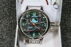 NOS Russian USSR Divers Watch Zlatoust VMF CCCPShark in chains Wheel700m w-te