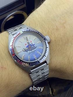 NOS VOSTOK Komandirskie Amphibian Albatros USSR Russian Soviet watch #9005