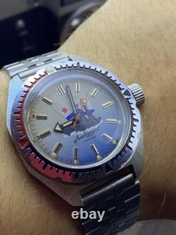 NOS VOSTOK Komandirskie Amphibian Albatros USSR Russian Soviet watch #9005