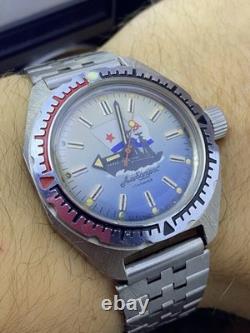 NOS VOSTOK Komandirskie Amphibian Albatros USSR Russian Soviet watch #9005