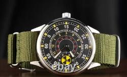 New! Molniya Aviation watch Mechanical Russian Mens Soviet USSR Wrist Pilot Rare