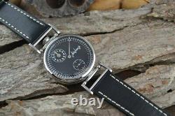 New! Molniya Watch Mechanical Regulator 3602 Wrist Dial Rare USSR Russian Black