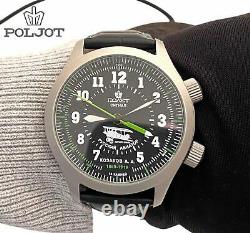 New! Poljot Aviation Alarm Watch Mechanical Soviet Signal Russian USSR Wrist Men