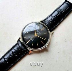 New! Poljot De Luxe Extra SLIM Watch Men's Vintage Russian USSR Stainless Case