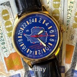 New! Raketa Watch 24h Mechanical Antarctica Russian Day Men's Soviet Rare USSR