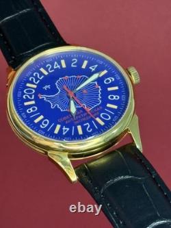 New! Raketa Watch 24h Mechanical Antarctica Russian Day Men's Soviet Rare USSR