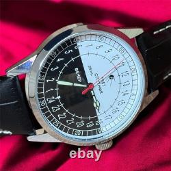 New! Raketa Watch 24h Mechanical Sputnik Russian Day Night Mens Soviet Rare USSR