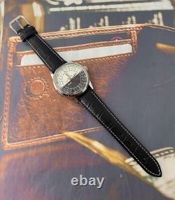 New! Raketa Watch 24h Mechanical Sputnik Russian Day Night Mens Soviet Rare USSR