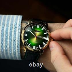 New! Raketa Watch Aviation Mechanical Russian Soviet USSR Rare Wrist Men's Green