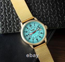 New Raketa Watch Aviator Mechanical Russian Soviet USSR Military Men's Rare 20th