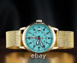 New Raketa Watch Aviator Mechanical Russian Soviet USSR Military Men's Rare 20th